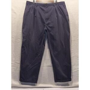 Vintage DUCK HEAD Black Chinos Cotton Pants 42x30 Waist Pleated